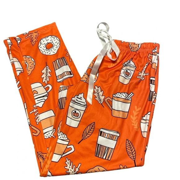 🍁☕️ Fall 2 piece pajama set size Large🍁☕️ - Picture 6 of 8